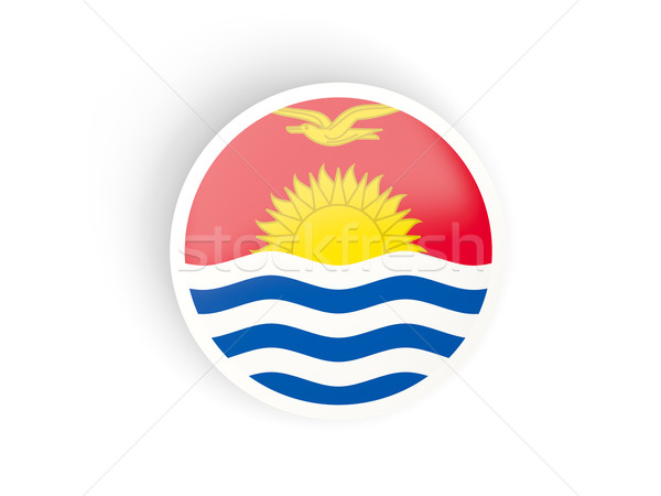 Round sticker with flag of kiribati Stock photo © MikhailMishchenko