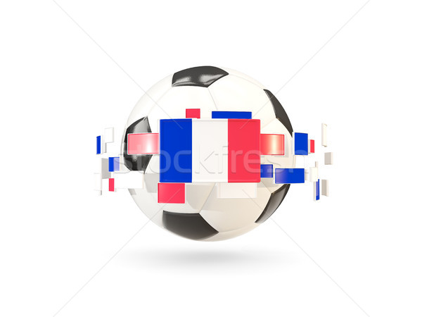 Soccer ball with line of flags. Flag of france Stock photo © MikhailMishchenko