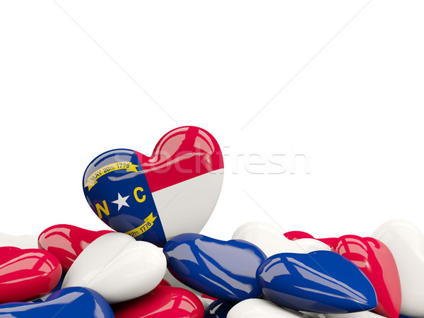 Serca North Carolina banderą Stany Zjednoczone miejscowy Zdjęcia stock © MikhailMishchenko