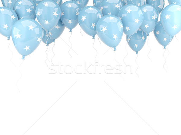 Balloon frame with flag of micronesia Stock photo © MikhailMishchenko