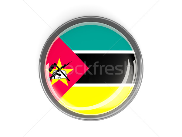Round button with flag of mozambique Stock photo © MikhailMishchenko