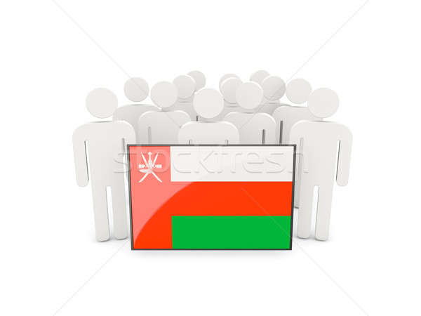 People with flag of oman Stock photo © MikhailMishchenko