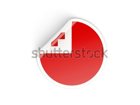 Round sticker with flag of tonga Stock photo © MikhailMishchenko