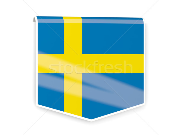 Flag label of sweden Stock photo © MikhailMishchenko