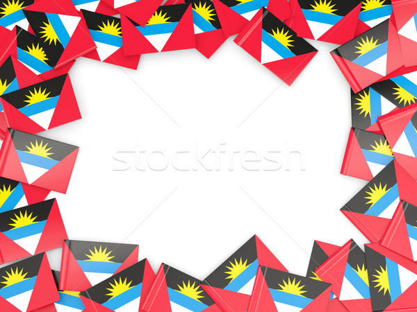 Frame with flag of antigua and barbuda Stock photo © MikhailMishchenko