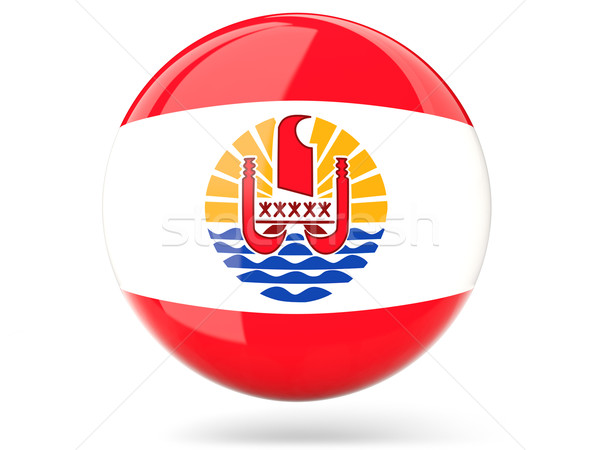 Round icon with flag of french polynesia Stock photo © MikhailMishchenko