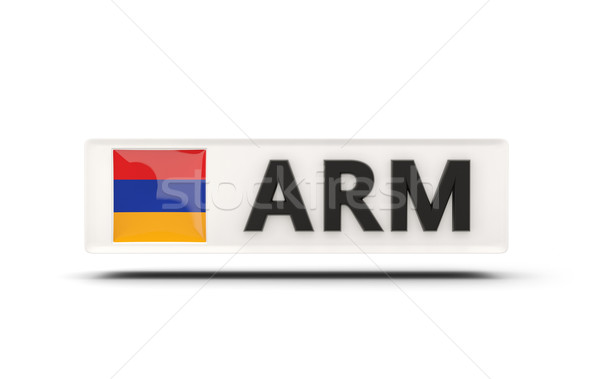 Square icon with flag of armenia Stock photo © MikhailMishchenko