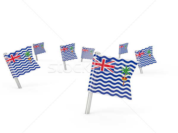 Square pins with flag of british indian ocean territory Stock photo © MikhailMishchenko