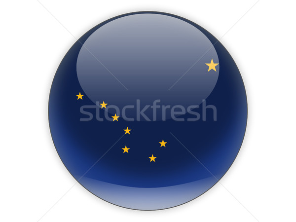 Flag of alaska, US state icon Stock photo © MikhailMishchenko