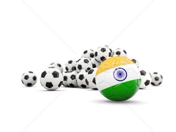 Stok fotoğraf: Futbol · bayrak · yalıtılmış · beyaz · 3d · illustration · spor