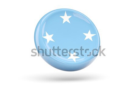 Icono bandera Micronesia aislado blanco viaje Foto stock © MikhailMishchenko