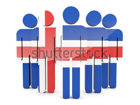 Emberek zászló Panama izolált fehér tömeg Stock fotó © MikhailMishchenko
