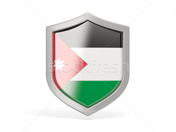 Shield icon with flag of jordan Stock photo © MikhailMishchenko