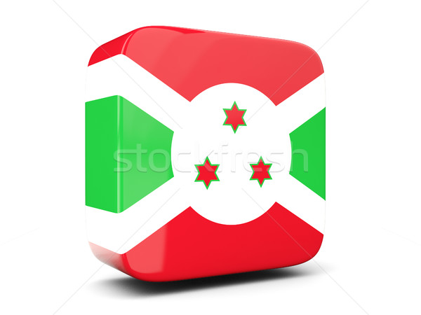 Square icon with flag of burundi square. 3D illustration Stock photo © MikhailMishchenko