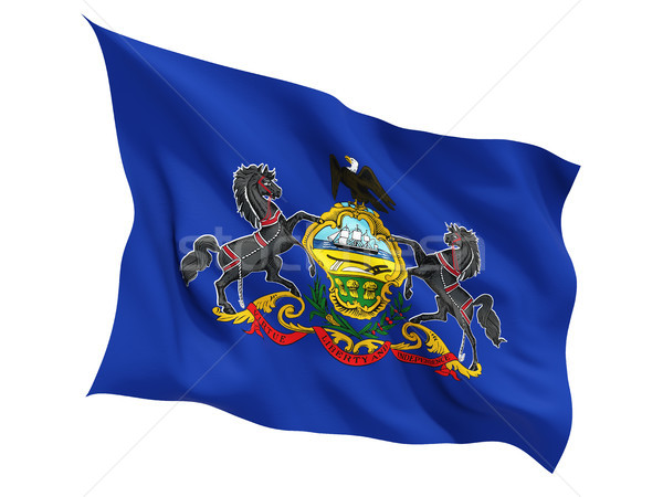 Flag of pennsylvania, US state fluttering flag Stock photo © MikhailMishchenko