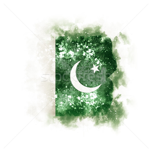 [[stock_photo]]: Carré · grunge · pavillon · Pakistan · 3d · illustration · rétro