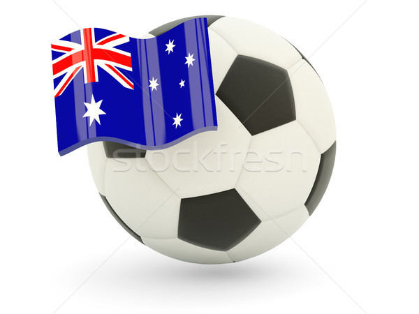 Foto stock: Futebol · bandeira · Austrália · isolado · branco · esportes
