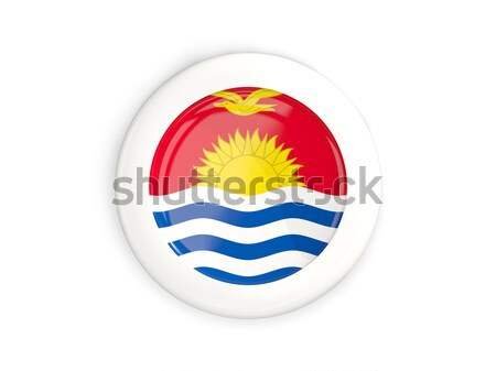 Botão bandeira Kiribati metal quadro viajar Foto stock © MikhailMishchenko
