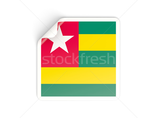Square sticker with flag of togo Stock photo © MikhailMishchenko