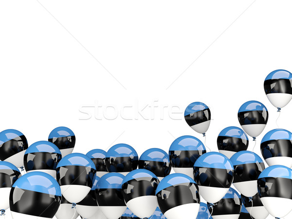 Stock photo: Flying balloons with flag of estonia