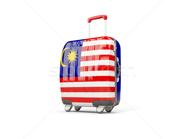 Bagage vlag koffer geïsoleerd witte 3d illustration Stockfoto © MikhailMishchenko