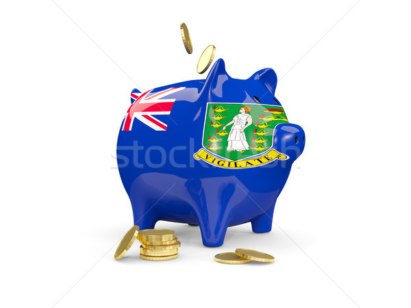 Fett Sparschwein Virgin Islands britisch Geld isoliert Stock foto © MikhailMishchenko