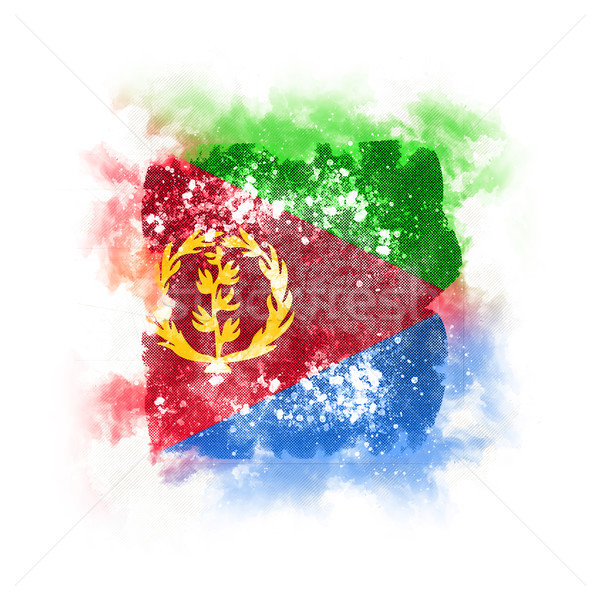 Cuadrados grunge bandera Eritrea 3d retro Foto stock © MikhailMishchenko