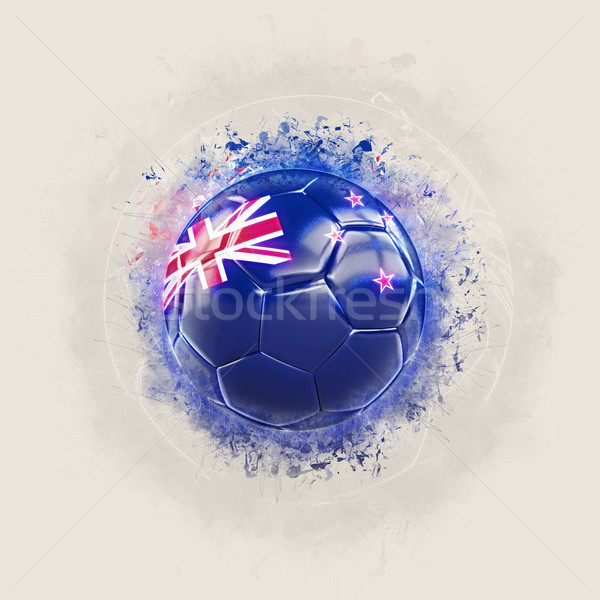 Grunge Fußball Flagge New Zealand 3D-Darstellung Welt Stock foto © MikhailMishchenko