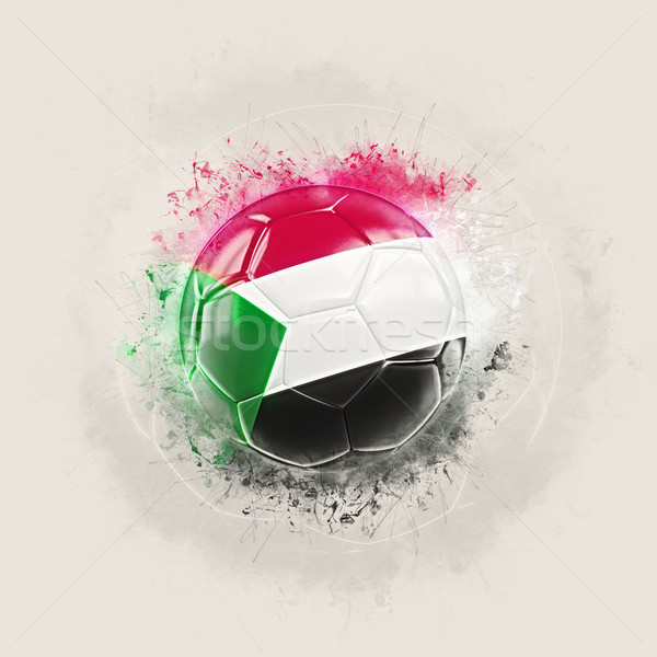 Grunge futbol bayrak Sudan 3d illustration dünya Stok fotoğraf © MikhailMishchenko