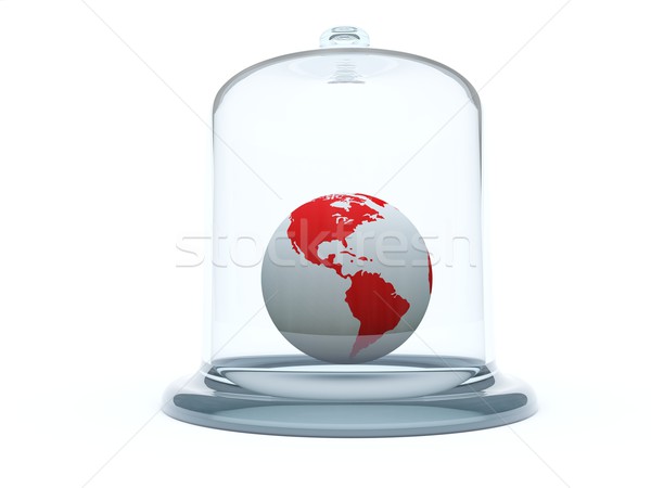 Stock photo: Earth under bell glass