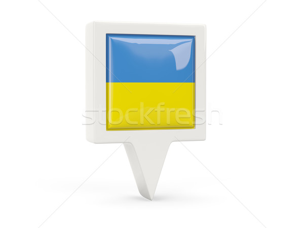 Square flag icon of ukraine Stock photo © MikhailMishchenko