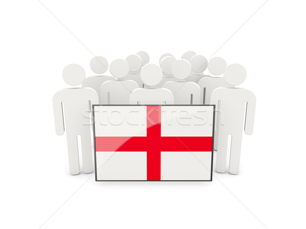 People with flag of england Stock photo © MikhailMishchenko