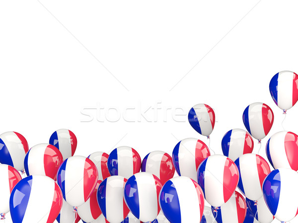 Flying balloons with flag of france Stock photo © MikhailMishchenko