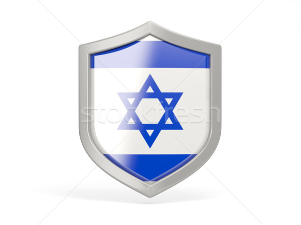 Shield icon with flag of israel Stock photo © MikhailMishchenko