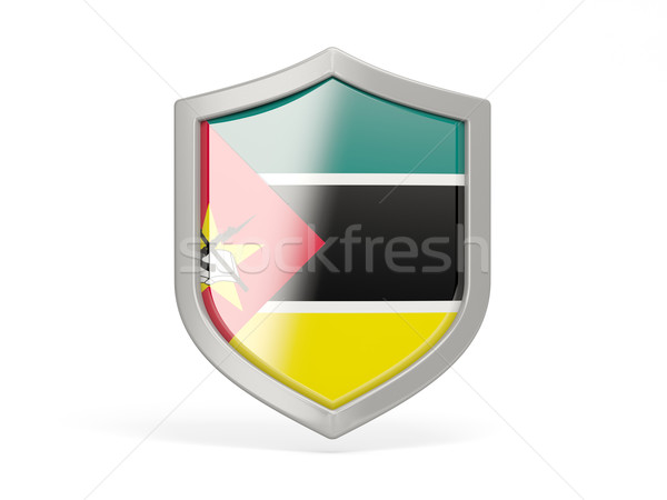 Shield icon with flag of mozambique Stock photo © MikhailMishchenko