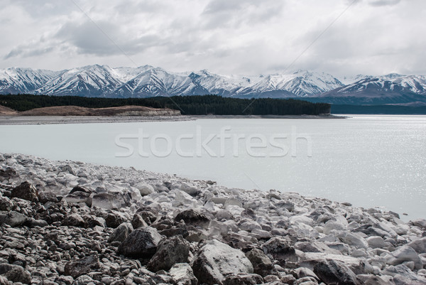 Alpejski dekoracje jezioro turystyka Nowa Zelandia południe Zdjęcia stock © MikhailMishchenko