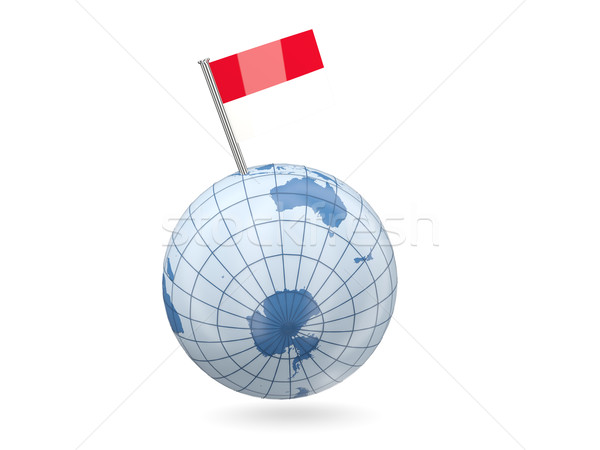 świecie banderą Indonezja niebieski odizolowany biały Zdjęcia stock © MikhailMishchenko