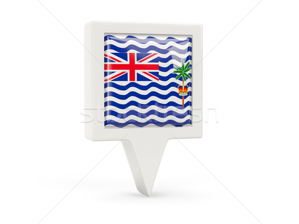 Square flag icon of british indian ocean territory Stock photo © MikhailMishchenko