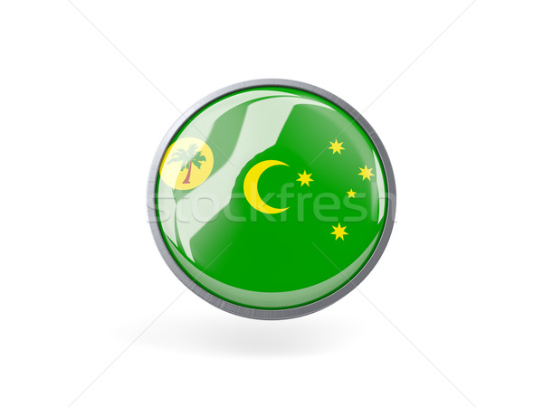 Round icon with flag of cocos islands Stock photo © MikhailMishchenko