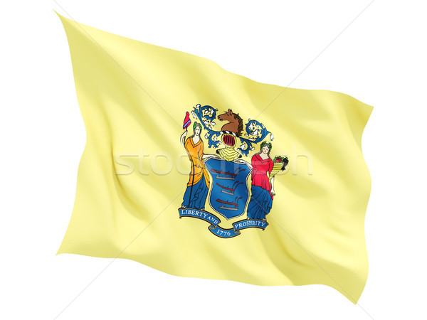 Flag of new jersey, US state fluttering flag Stock photo © MikhailMishchenko