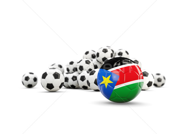 Calcio bandiera meridionale isolato bianco illustrazione 3d Foto d'archivio © MikhailMishchenko