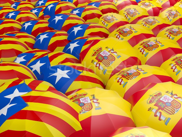 Flag of Spain and Catalonia on umbrella Stock photo © MikhailMishchenko