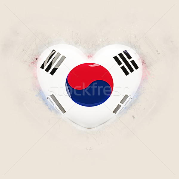 Heart with flag of south korea Stock photo © MikhailMishchenko