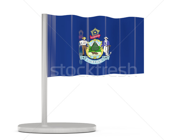 Flag pin with flag of maine. United states local flags Stock photo © MikhailMishchenko