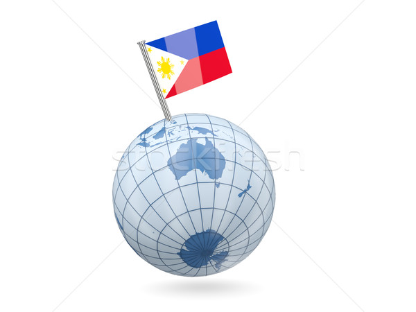 Globe with flag of philippines Stock photo © MikhailMishchenko
