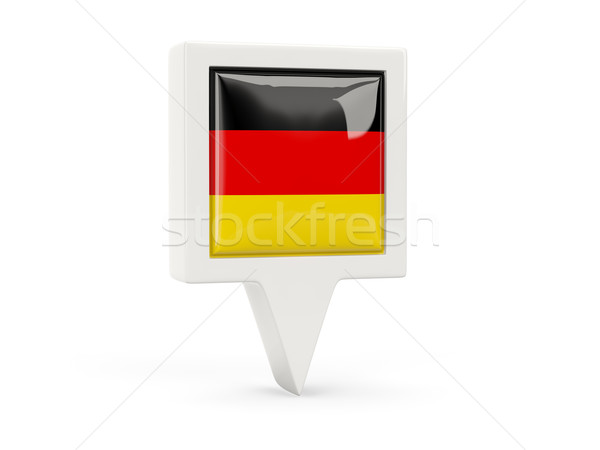 Kare bayrak ikon Almanya yalıtılmış beyaz Stok fotoğraf © MikhailMishchenko