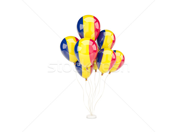 Flying balloons with flag of chad Stock photo © MikhailMishchenko