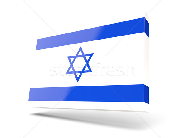 Square icon with flag of israel Stock photo © MikhailMishchenko