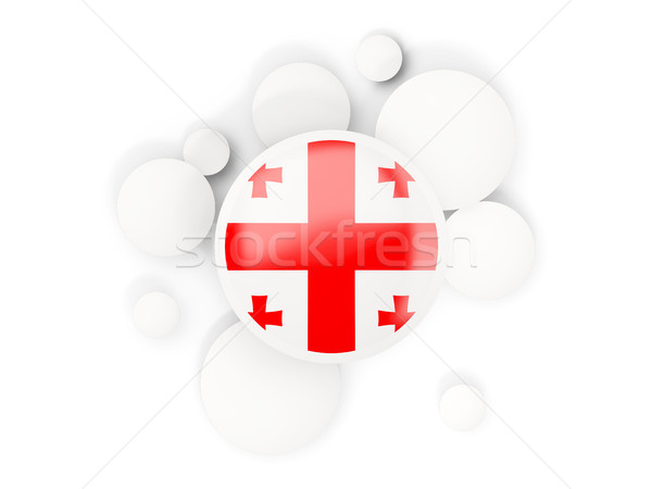 Bandeira círculos padrão isolado branco ilustração 3d Foto stock © MikhailMishchenko