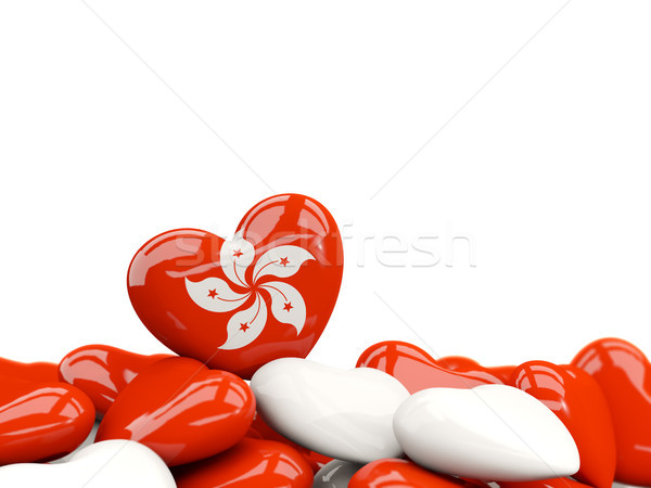 Heart with flag of hong kong Stock photo © MikhailMishchenko